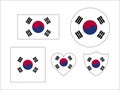 Set of Flags of South Korea