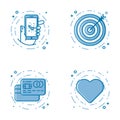 Vector illustration set of flat bold line icons with star - favorite sign, shield - web security, 24 7.