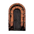 Middle age vintage door