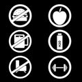 Vector illustration set: healthy life