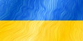 Vector illustration of a set of lines flag of Ukraine.