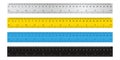 Vector illustration of a set of measuring rulers