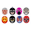 Luchador masks vector on white