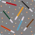 a pattern of multicolored markers