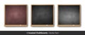 Vector illustration set of square chalkboards Royalty Free Stock Photo