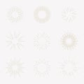 Vector illustration Set of Vintage sunburst Royalty Free Stock Photo