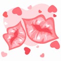 Vector illustration of lips.