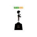Vector Illustration of Shaheed Diwas. Commemoration day. Martyr`s Day Royalty Free Stock Photo