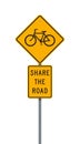 Share the road sign Royalty Free Stock Photo
