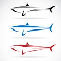 Vector illustration of shark banner