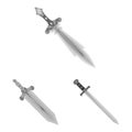 Vector illustration of sharp and blade icon. Set of sharp and dagger stock vector illustration. Royalty Free Stock Photo