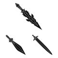 Vector design of sharp and blade icon. Collection of sharp and dagger stock symbol for web. Royalty Free Stock Photo