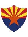 Shield Flag of USA State of Arizona Royalty Free Stock Photo