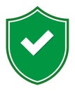 Vector illustration shield security tick icon Royalty Free Stock Photo