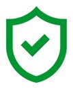 Vector illustration shield security tick icon Royalty Free Stock Photo