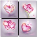 Vector illustration of shiny bubble heart Royalty Free Stock Photo