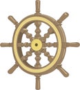 Ship`s Wheel Vector Illustration Royalty Free Stock Photo