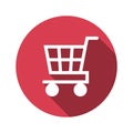 Vector illustration of shopping cart flat design icon