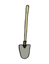 Vector illustration of a shovel for the garden. Hand drawn shovel. Shovel on a white background vector illustration in