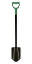 Vector illustration of Shovel with green Handle Royalty Free Stock Photo