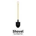 Vector illustration of a shovel