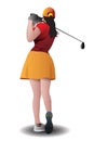 female golfer, female play golf