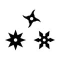 Vector illustration of shurikens Royalty Free Stock Photo