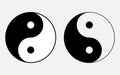 Vector illustration of the sign of Chinese philosophy of the symbol of Confucianism, icons symbolizing the unity of Yin and Yang b Royalty Free Stock Photo