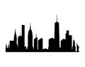 New York city skyline on white Royalty Free Stock Photo