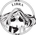 Vector illustration of sign zodiac Libra Royalty Free Stock Photo