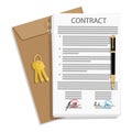 Signed business contract Royalty Free Stock Photo