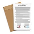 Signed business contract Royalty Free Stock Photo