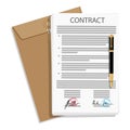 Signed business contract Royalty Free Stock Photo