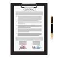 Signed business contract Royalty Free Stock Photo