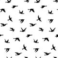 Vector seamless pattern with birds Royalty Free Stock Photo