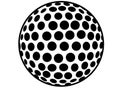 Silhouette picture of a golf ball Icon Royalty Free Stock Photo