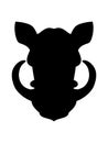 Silhouette picture of a hunting trophy icon