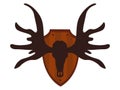 Silhouette picture of a hunting trophy icon