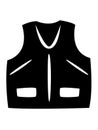 Silhouette picture of a hunting vest Icon