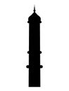 Silhouette picture of an Islam Mosque Minaret