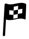 Silhouette picture of a racing checkered flag icon