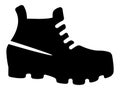 Silhouette picture of a rock climbing boot icon Royalty Free Stock Photo