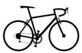 Vector illustration and silhouette of a road bike for professional cyclists