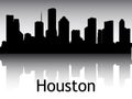 Silhouette Skyline Panorama of Houston Texas