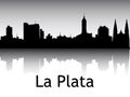 Silhouette Skyline Panorama of La Plata Argentina