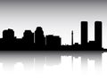 Silhouette Skyline Panorama of Tijuana Mexico Royalty Free Stock Photo