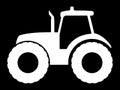 Tractor silhouette on a dark background