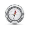 vector illustration of a silver compass Royalty Free Stock Photo