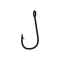 Vector illustration of simple fishing hook icon. Isolated.