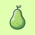 vector illustration of a simple pear